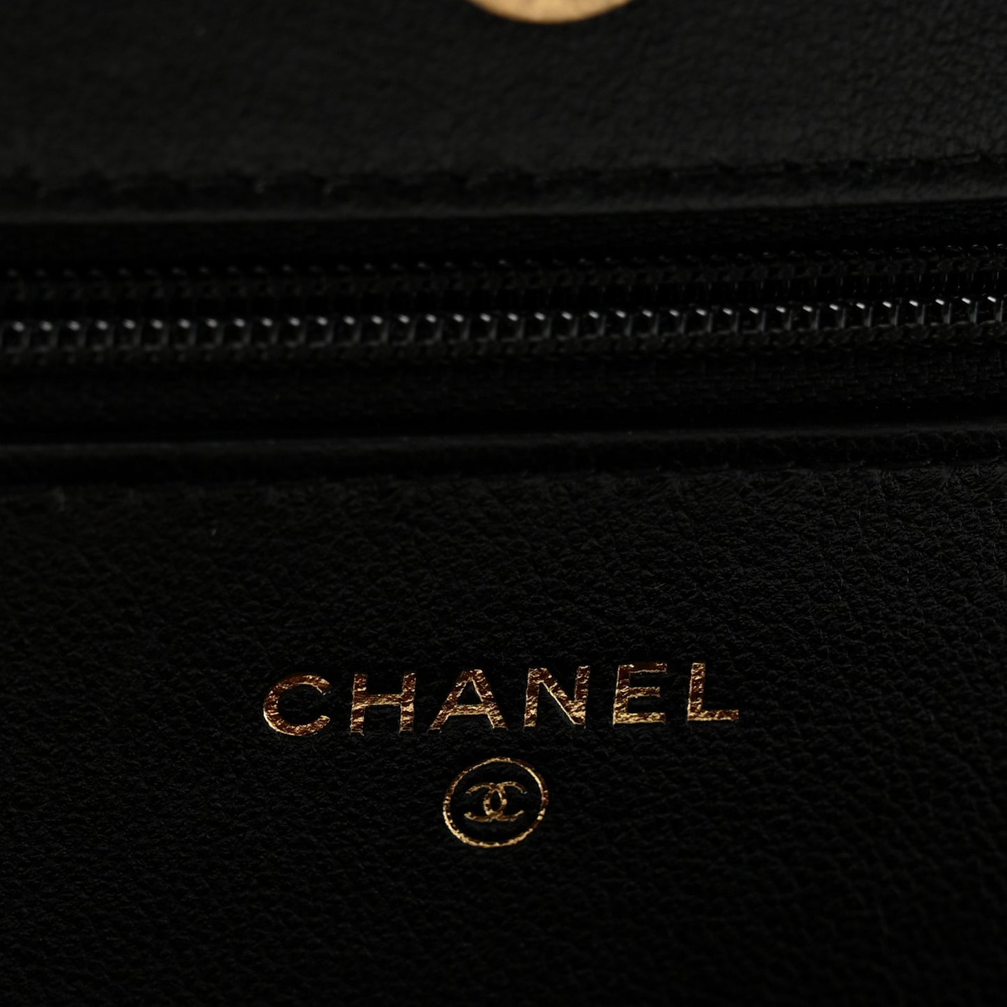 Lambskin Quilted Chanel 19 Wallet On Chain WOC Black