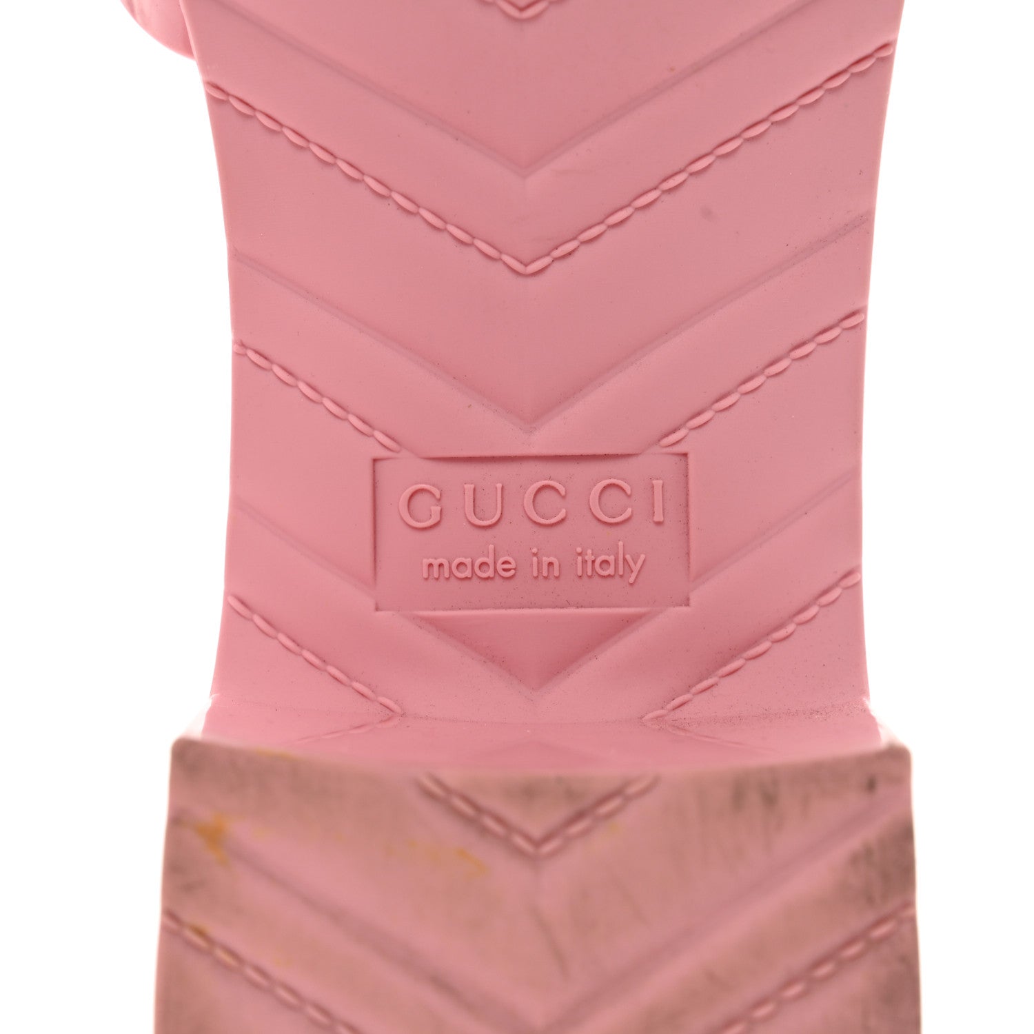 Gucci Rubber Gucci Logo Womens Platform 20/60mm Slide Sandals 39 Wild Rose 8 of 9
