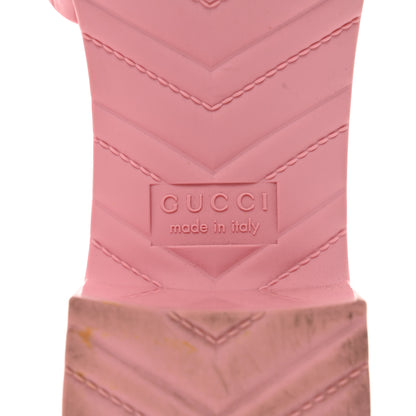 Gucci Rubber Gucci Logo Womens Platform 20/60mm Slide Sandals 39 Wild Rose 8 of 9
