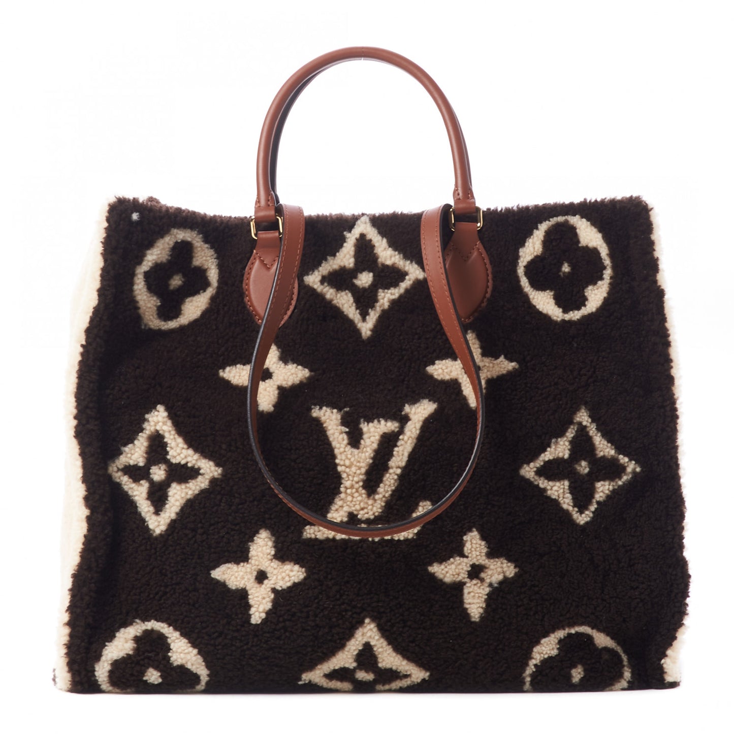 Shearling Monogram Giant Teddy Onthego GM Black White