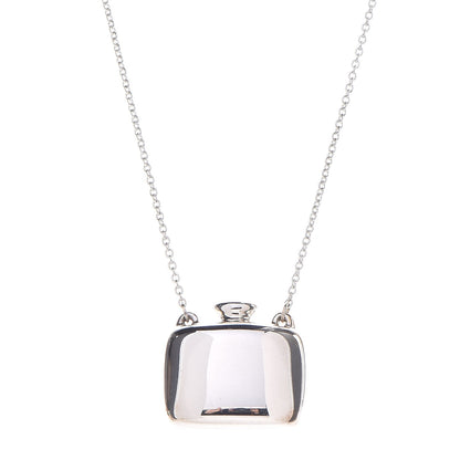 Tiffany Sterling Silver Elsa Peretti Square Bottle Pendant Necklace 4 of 11