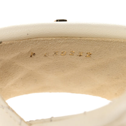 Chanel Lambskin Quilted CC Turnlock Sandals 40 Ivory 6 of 8