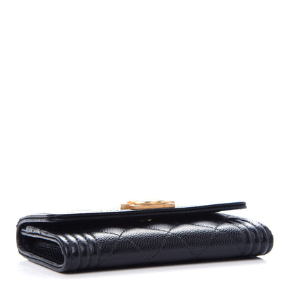Chanel Caviar Quilted Boy Flap Card Holder Black 4 of 10
