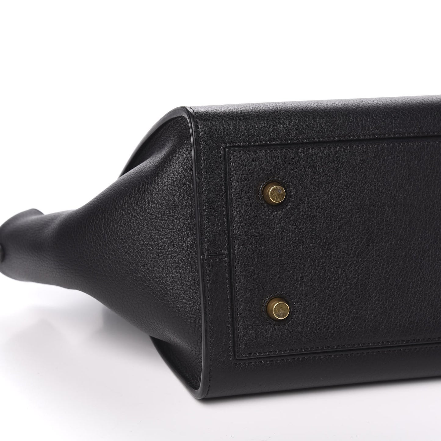Crisped Calfskin Small Tie Knot Tote Black