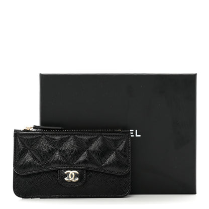 Chanel Caviar Quilted Flap Zip Card Holder Black 8 of 8