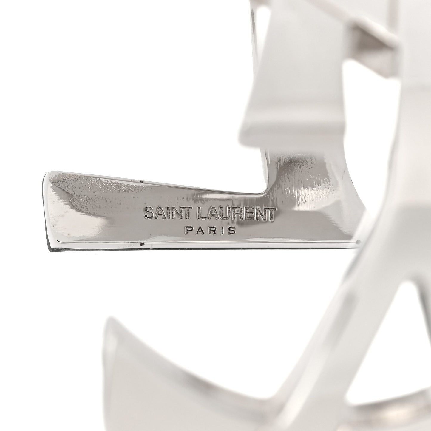Brass Monogram Cuff Bracelet Palladium
