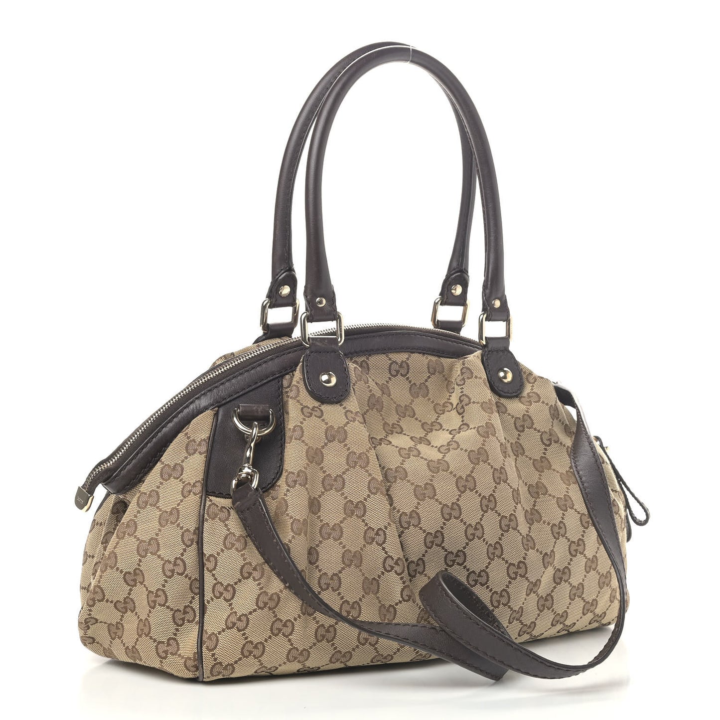 Monogram Medium Sukey Boston Bag Brown