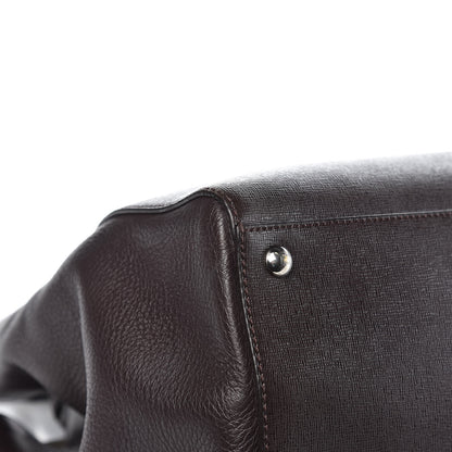 Fendi Vitello Elite Regular 2Jours Tote Caffe Noir 6 of 14