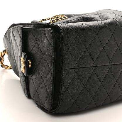 Chanel Caviar Quilted Small Chanel 25 Handbag Black 10 of 11