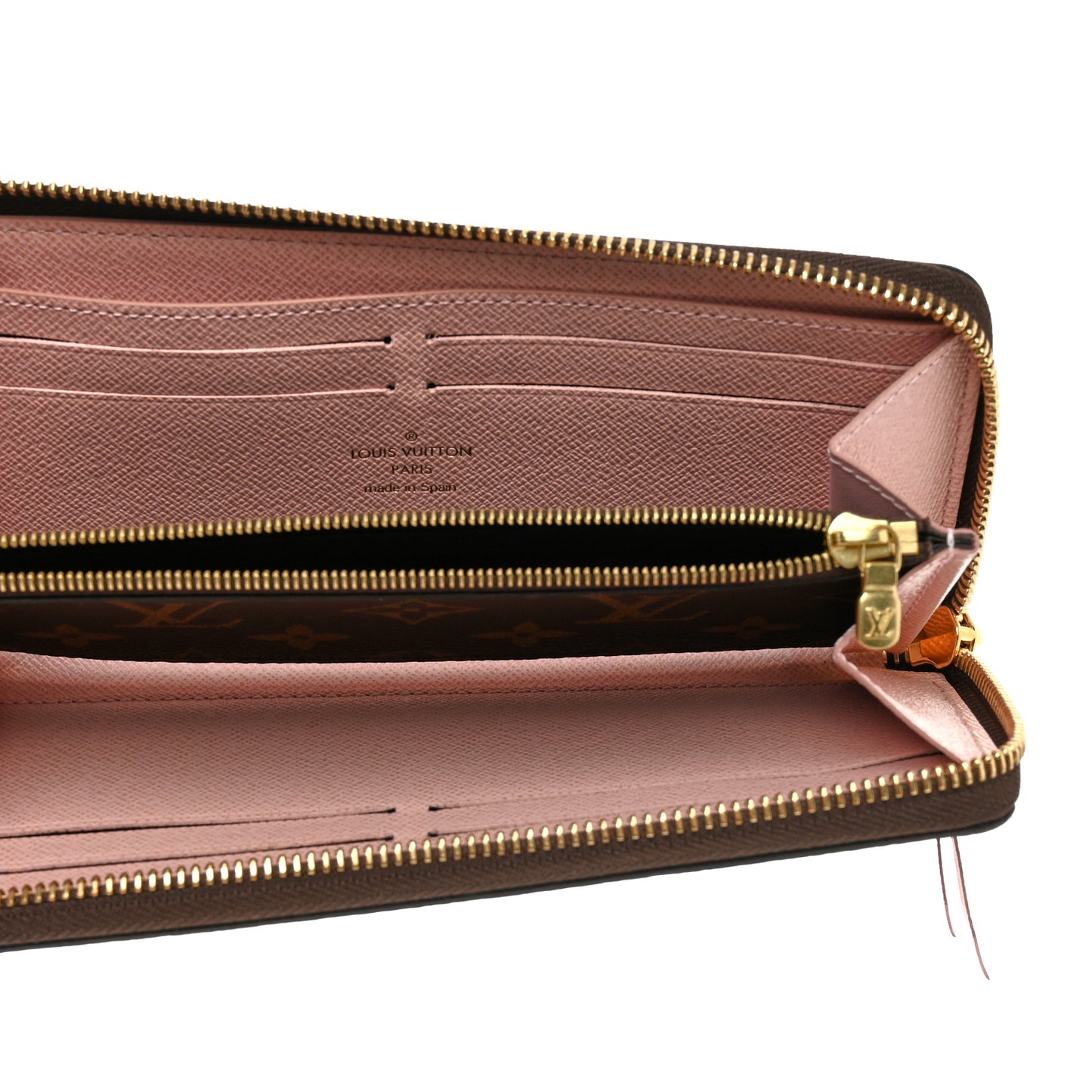Monogram Clemence Wallet Rose Ballerine