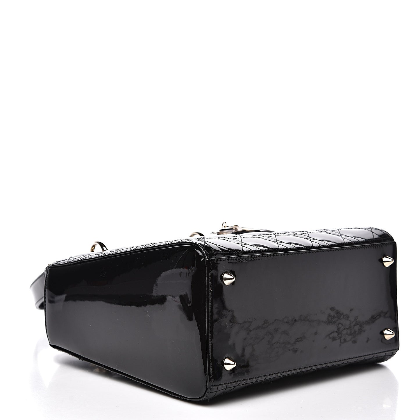 Patent Cannage Medium Lady Dior Black