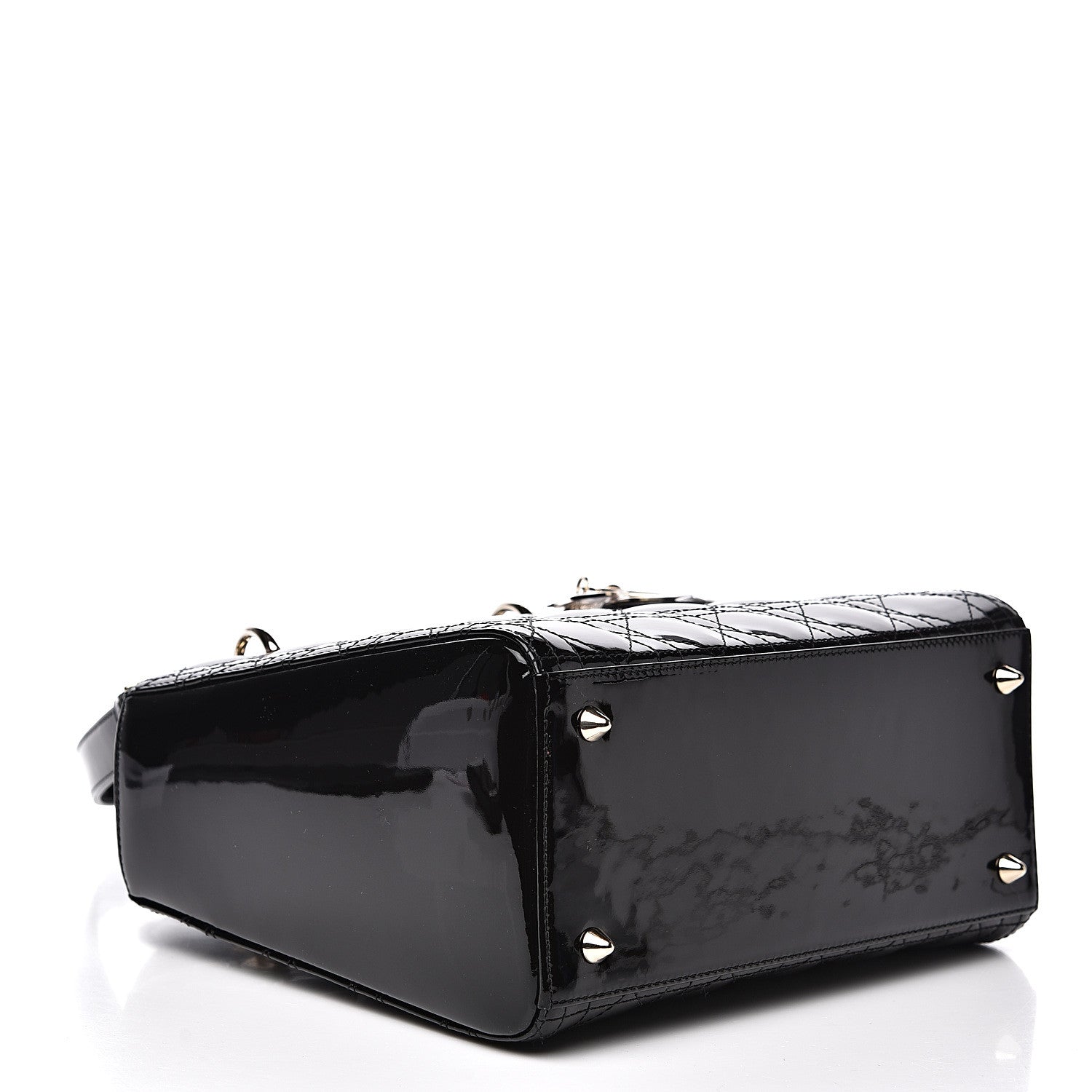 Christian Dior Patent Cannage Medium Lady Dior Black 3 of 9