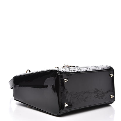 Christian Dior Patent Cannage Medium Lady Dior Black 3 of 9