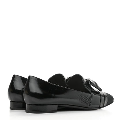 Chanel Patent Grosgrain Mocassin Loafers 39 Black 4 of 11