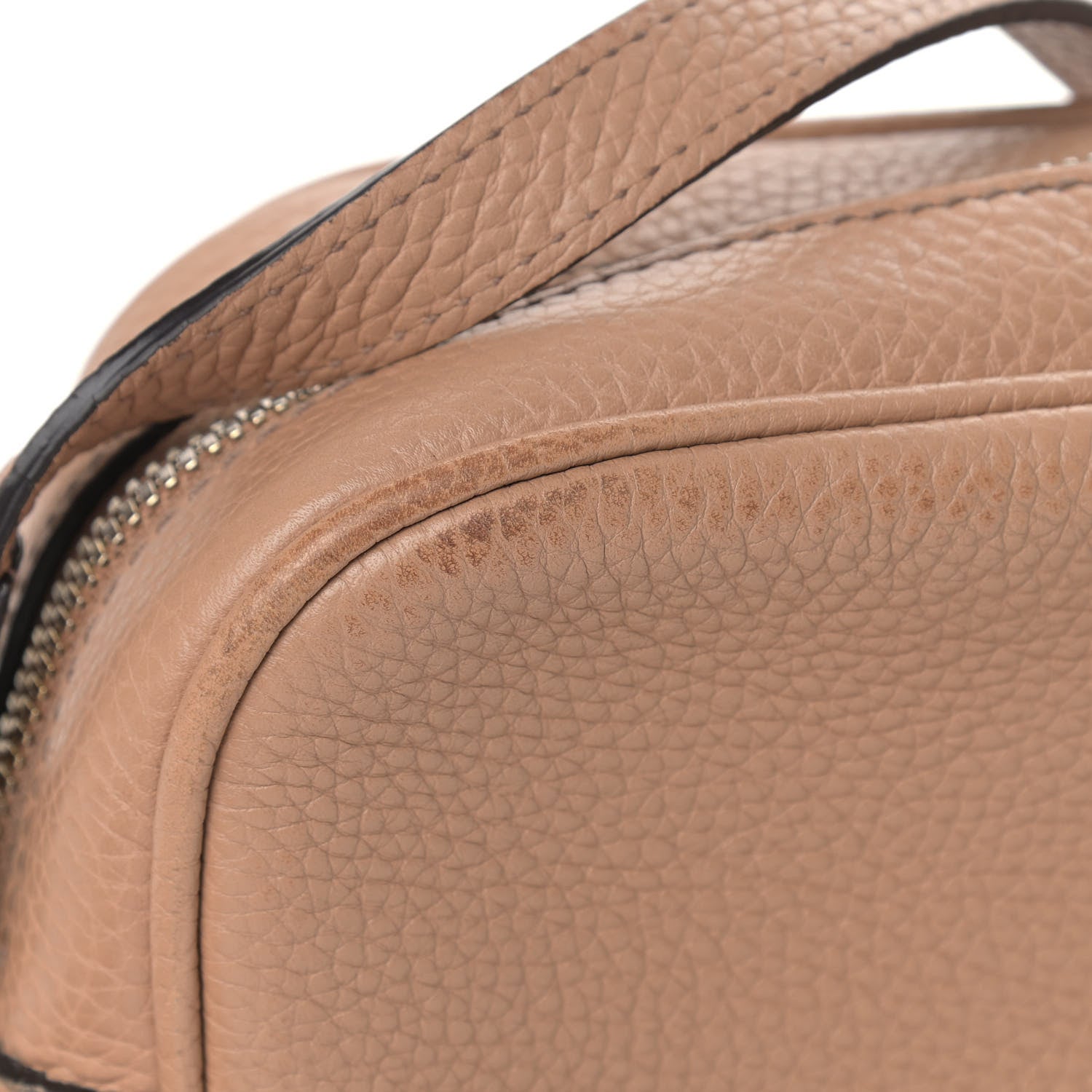 Gucci Pebbled Calfskin Small Soho Disco Bag Camelia 12 of 17