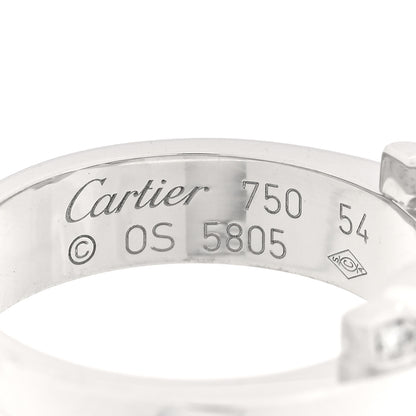 Cartier 18K White Gold Diamond C De Cartier Ring 54 7 4 of 4