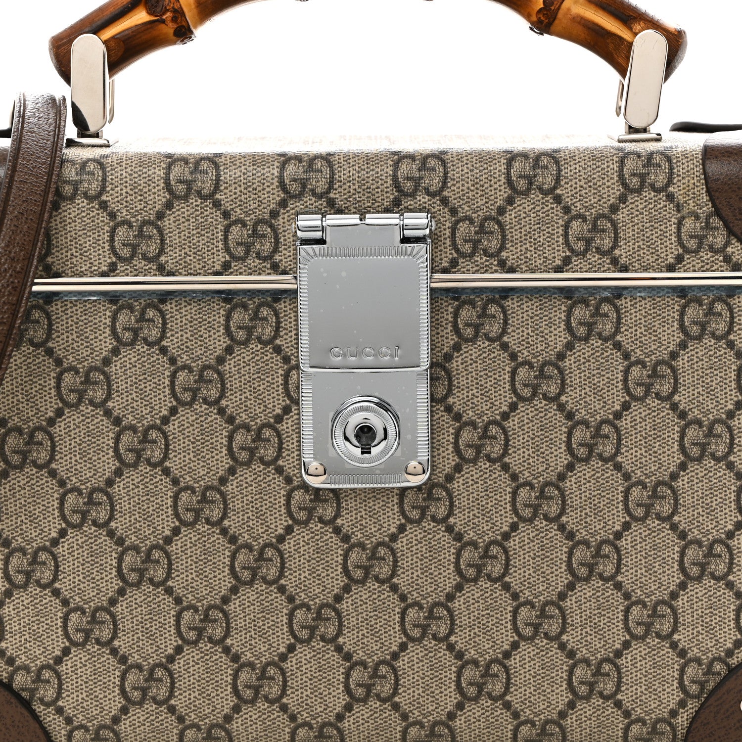 Gucci GG Supreme Monogram Globe-Trotter Beauty Case Brown 8 of 10