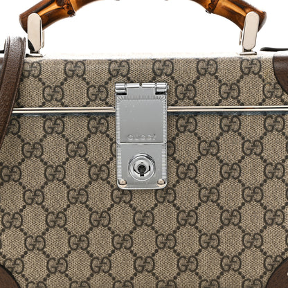 Gucci GG Supreme Monogram Globe-Trotter Beauty Case Brown 8 of 10