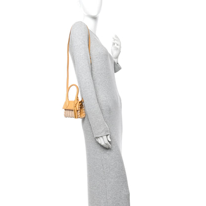 Jacquemus Smooth Calfskin Wicker Le Chiquito Yellow 2 of 10