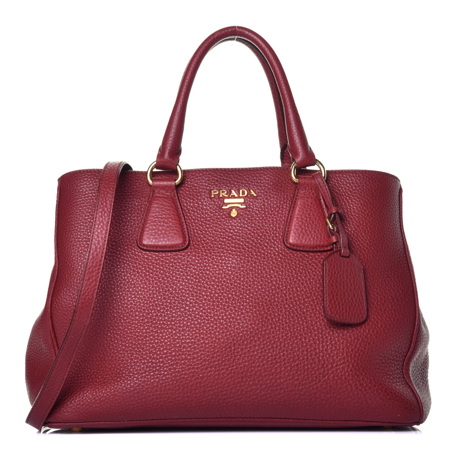 Prada Vitello Shopping Tote Rubino 1 of 9