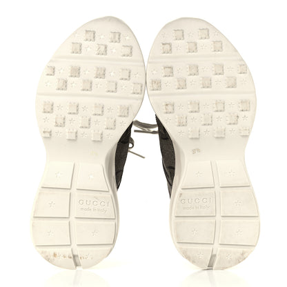 Gucci Maxi GG Supreme Monogram Gucci 100 Womens Rhyton Sneakers 37.5 Beige Ebony 7 of 12