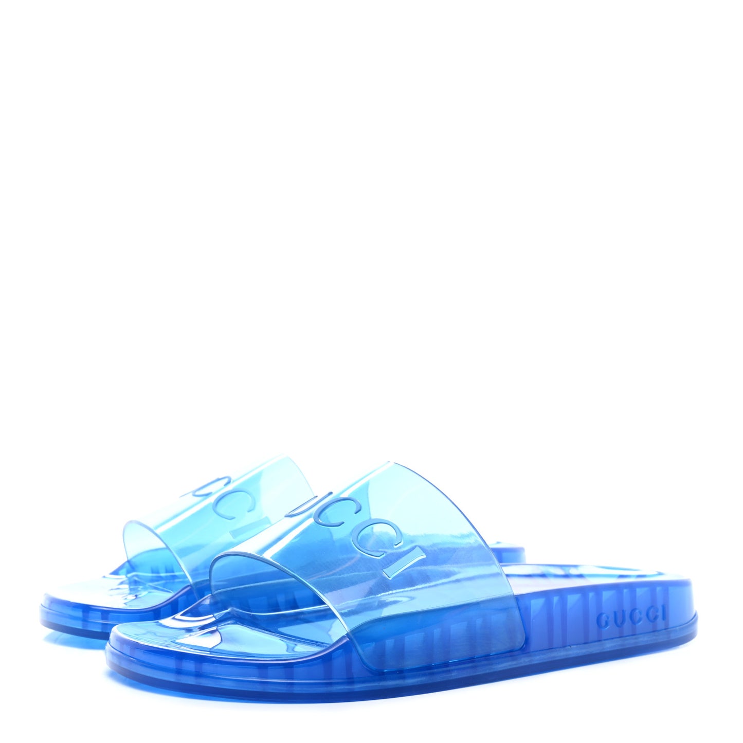 Rubber Mens Pursuit Slide Sandals 10 Transparent Blue