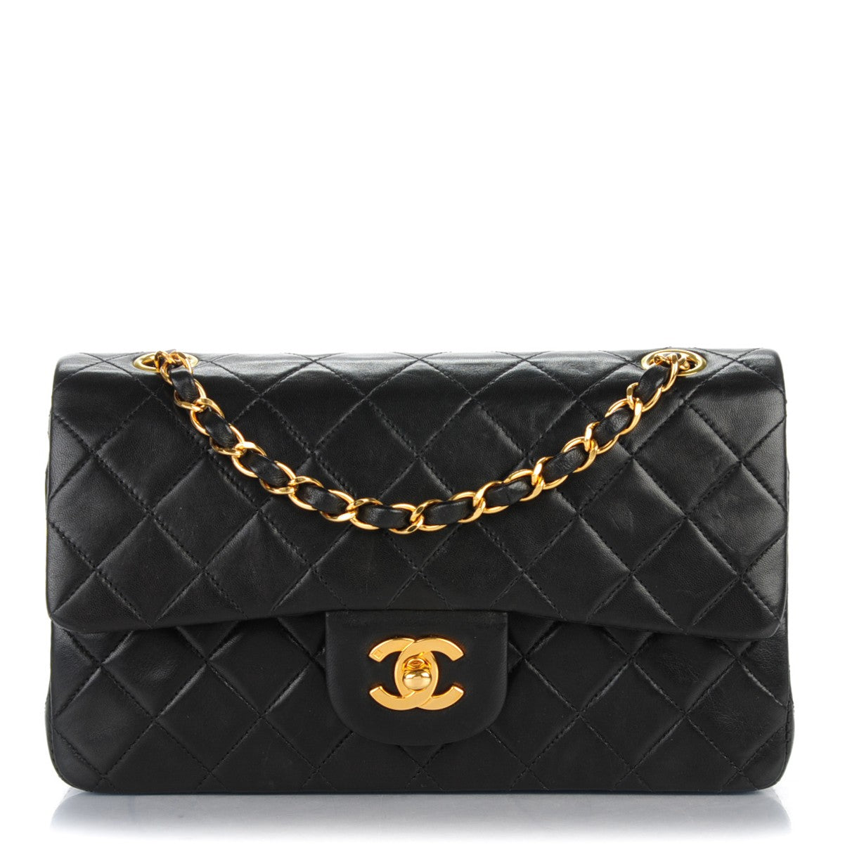 Chanel Lambskin Quilted Small Double Flap Black 1 of 8