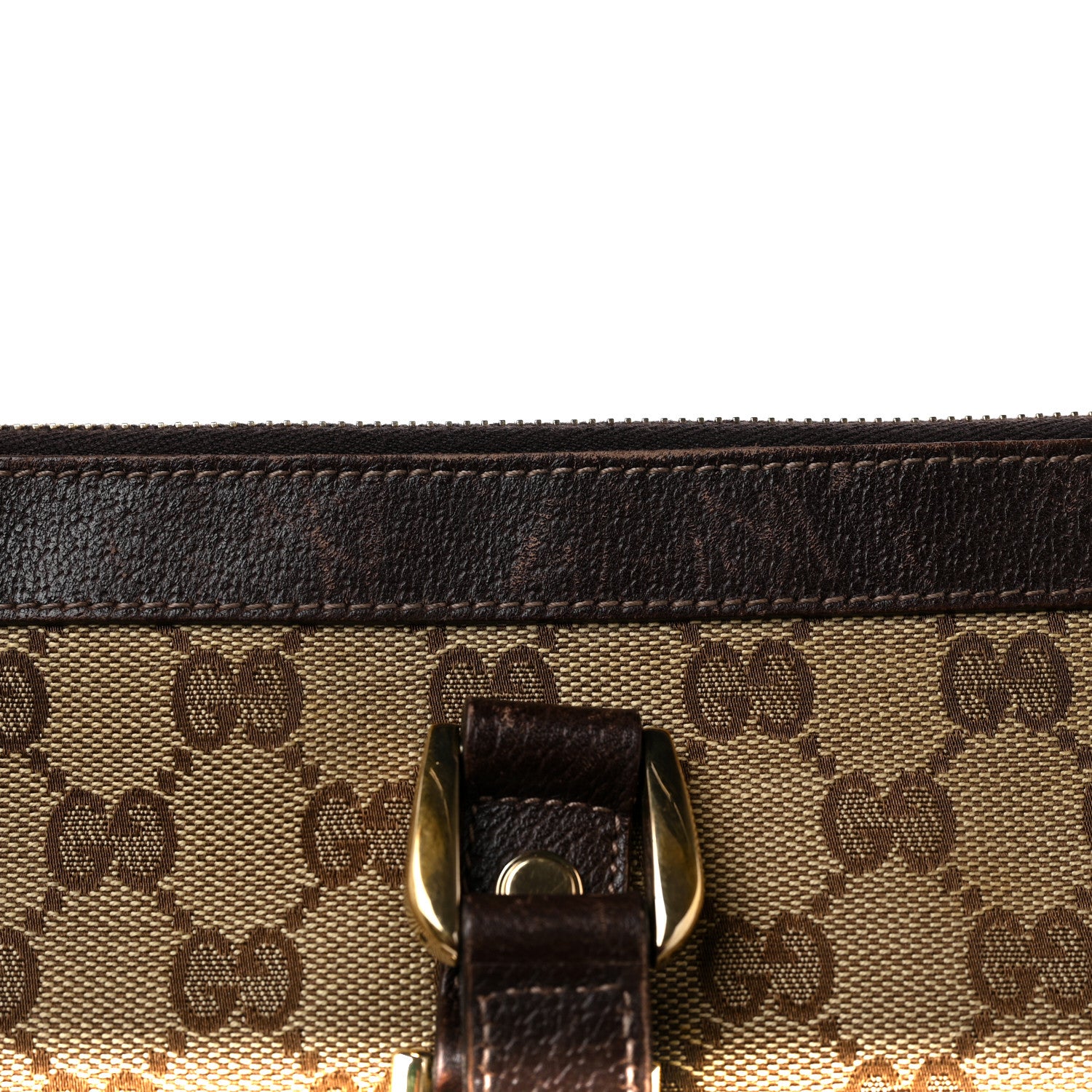 Gucci Monogram Medium Abbey Tote Dark Brown 13 of 14