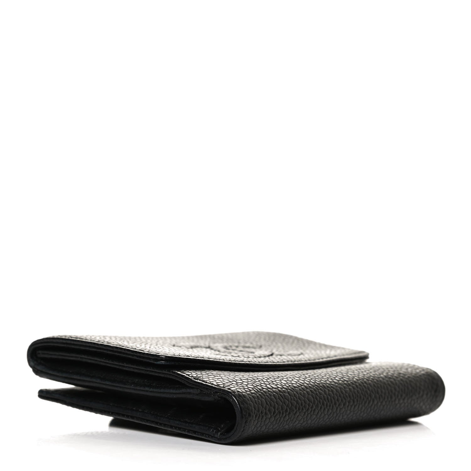 Chanel Caviar Timeless CC Compact French Wallet Black 4 of 13