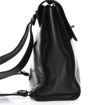 Chanel Grained Calfskin CC Backpack Black 8 of 8
