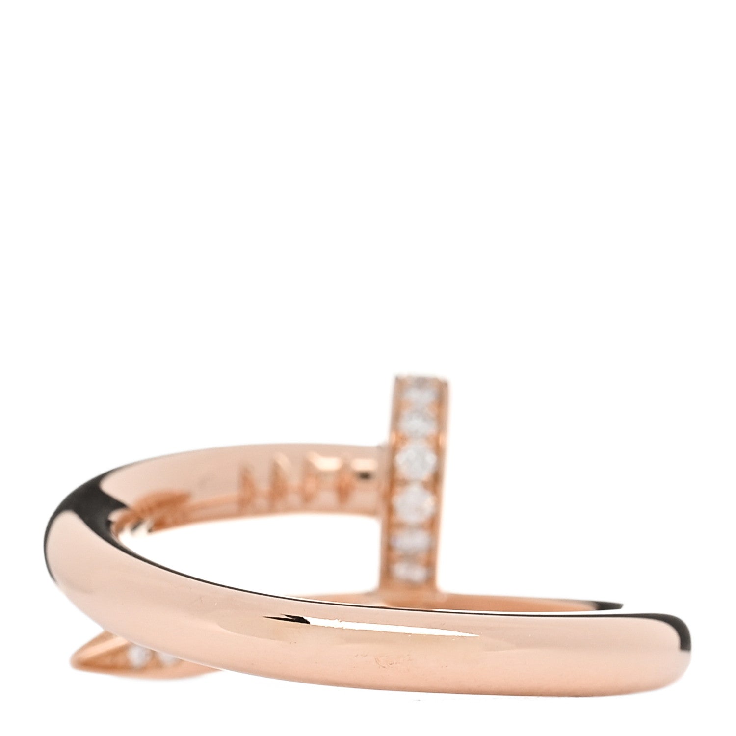 Cartier 18K Pink Gold Diamond Juste Un Clou Ring 50 5.25 3 of 5