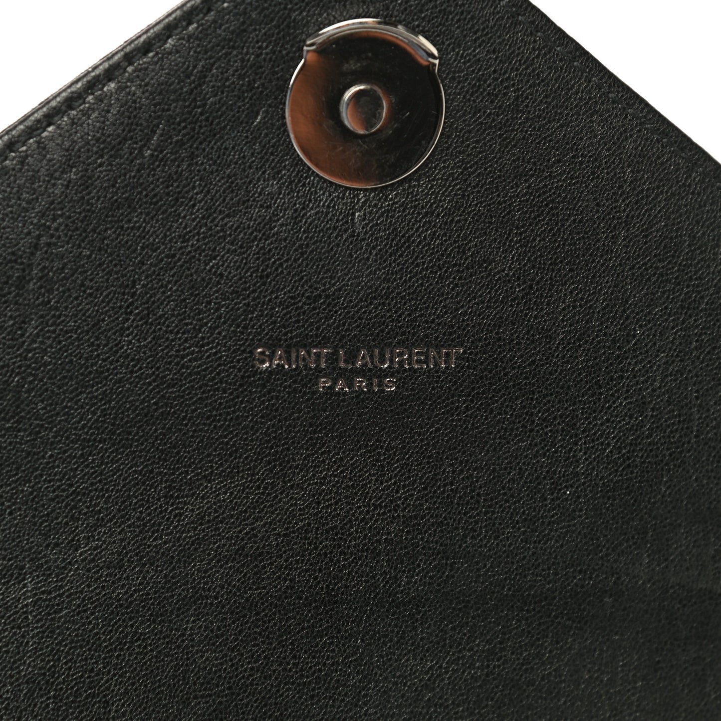Sheepskin Matelasse Chevron Monogram Medium College Bag Black