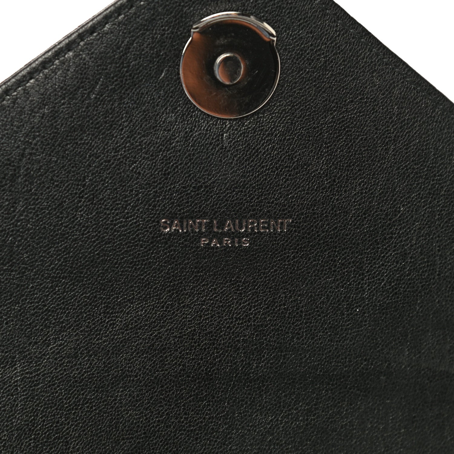 Saint Laurent Sheepskin Matelasse Chevron Monogram Medium College Bag Black 6 of 21