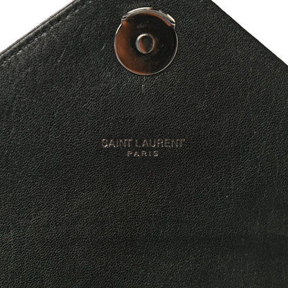 Saint Laurent Sheepskin Matelasse Chevron Monogram Medium College Bag Black 6 of 21