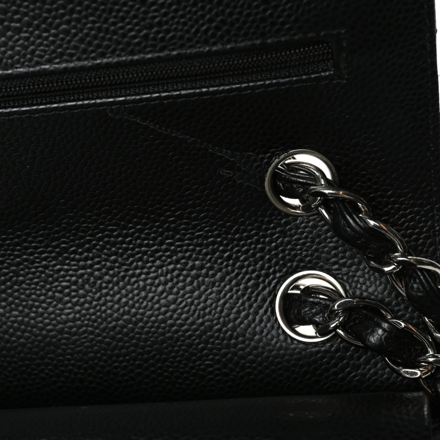 Chanel Caviar Quilted Jumbo Double Flap Black 12 of 13