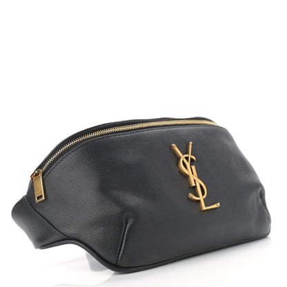 Saint Laurent Grain De Poudre Monogram Belt Bag Black 4 of 11