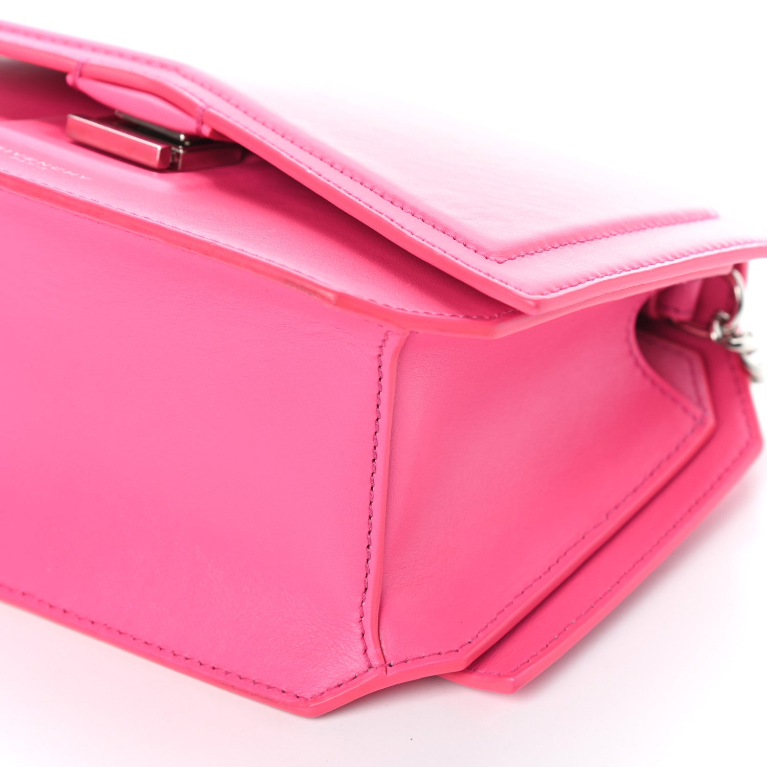 Givenchy Calfskin Bow Cut Chain Wallet Fuchsia 9 of 9