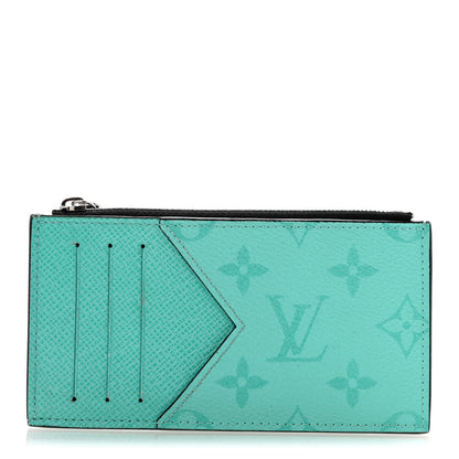 Louis Vuitton Taigarama Coin Card Holder Miami Green 1 of 8