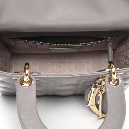 Christian Dior Lambskin Cannage Small Lucky Badges My Lady Dior Grey 5 of 8
