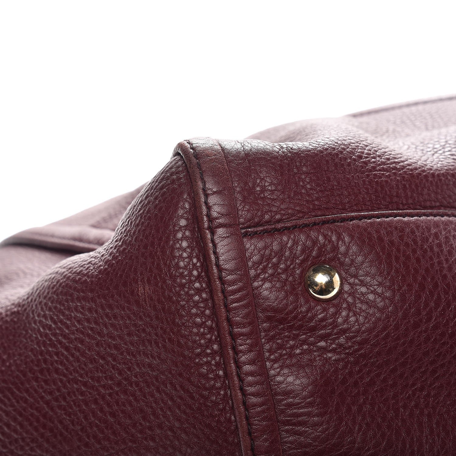 Gucci Pebbled Calfskin Large Soho Shoulder Bag Bordeaux 8 of 15