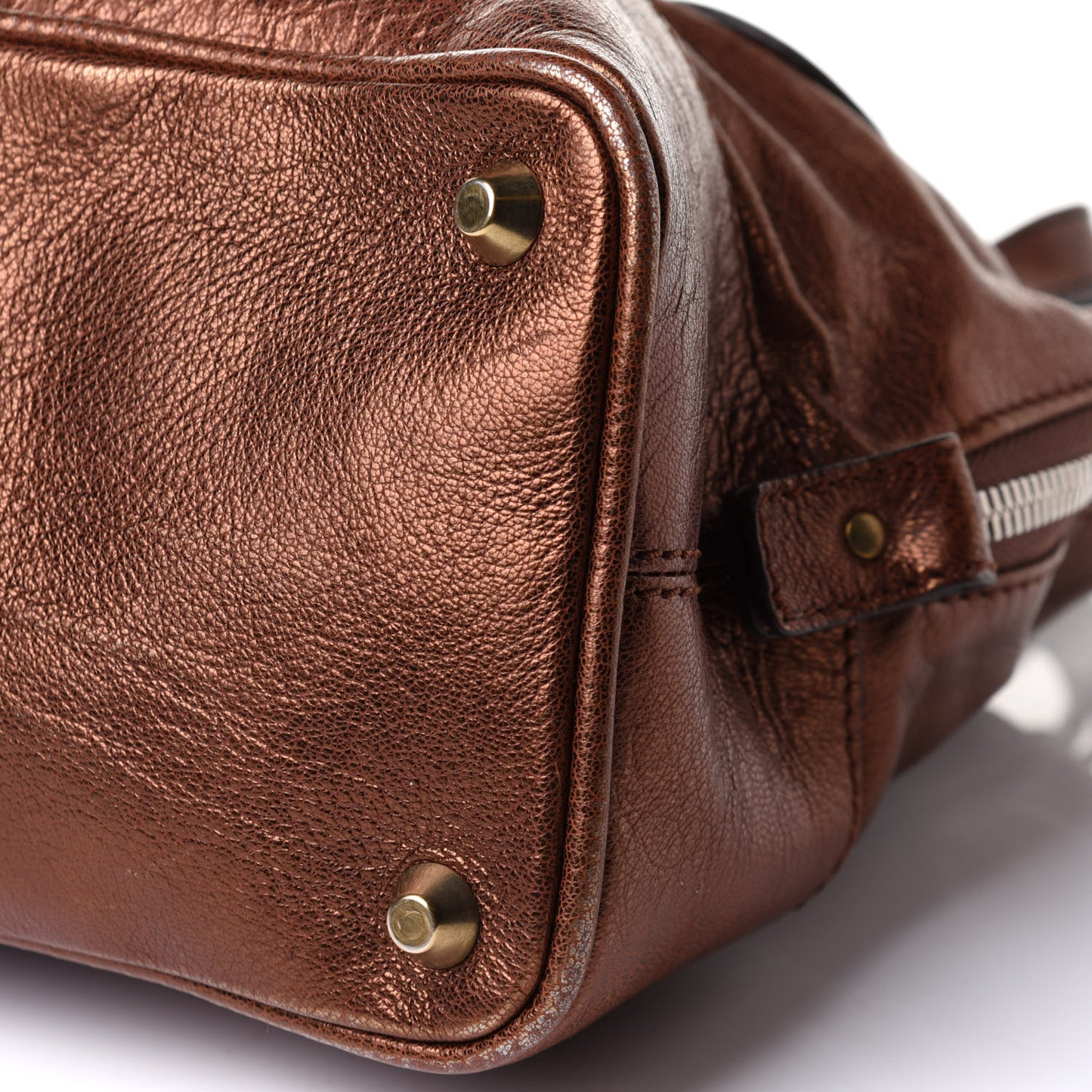 Metallic Calfskin Kerala Tote Bronze