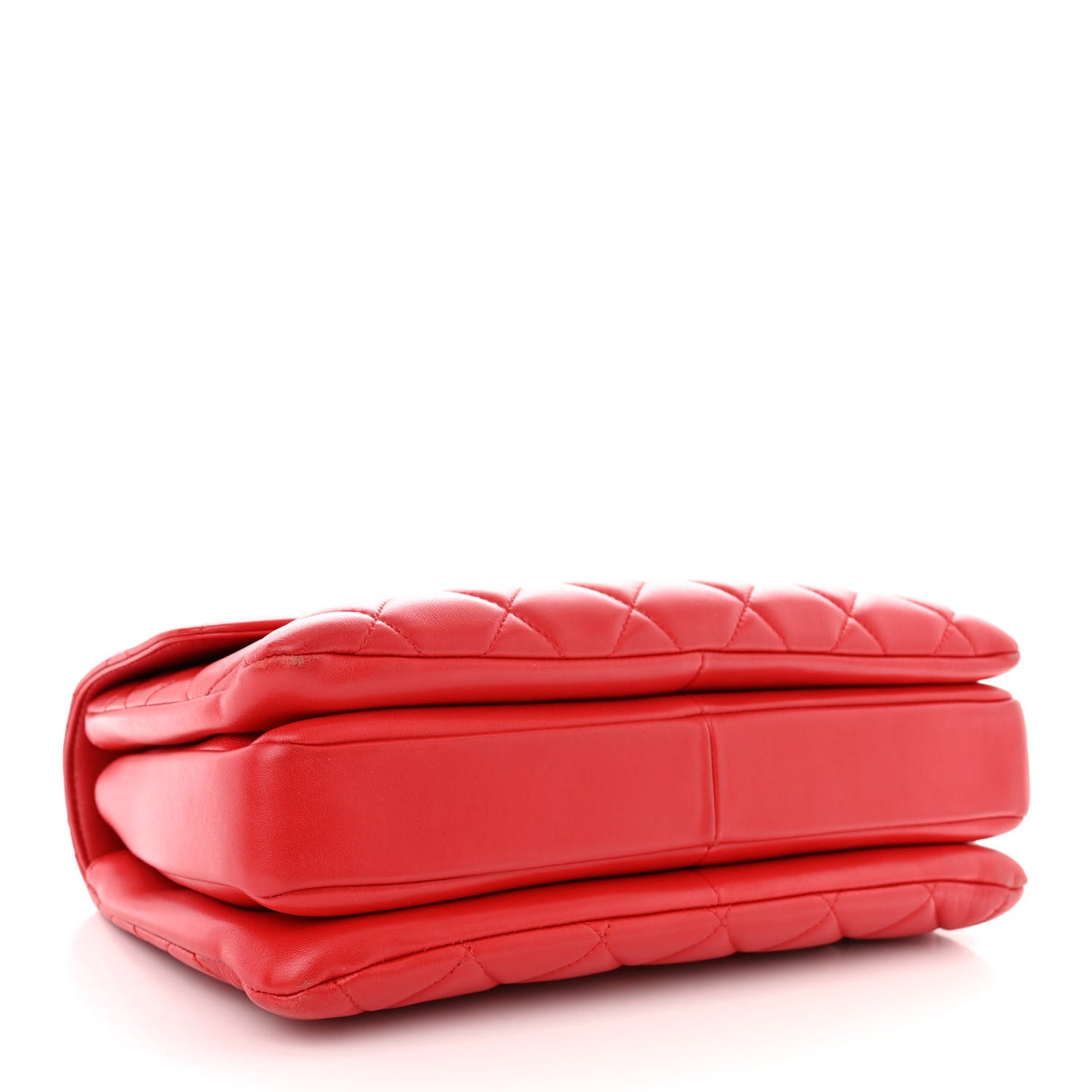 Lambskin Quilted Medium Trendy CC Flap Dual Handle Bag Red
