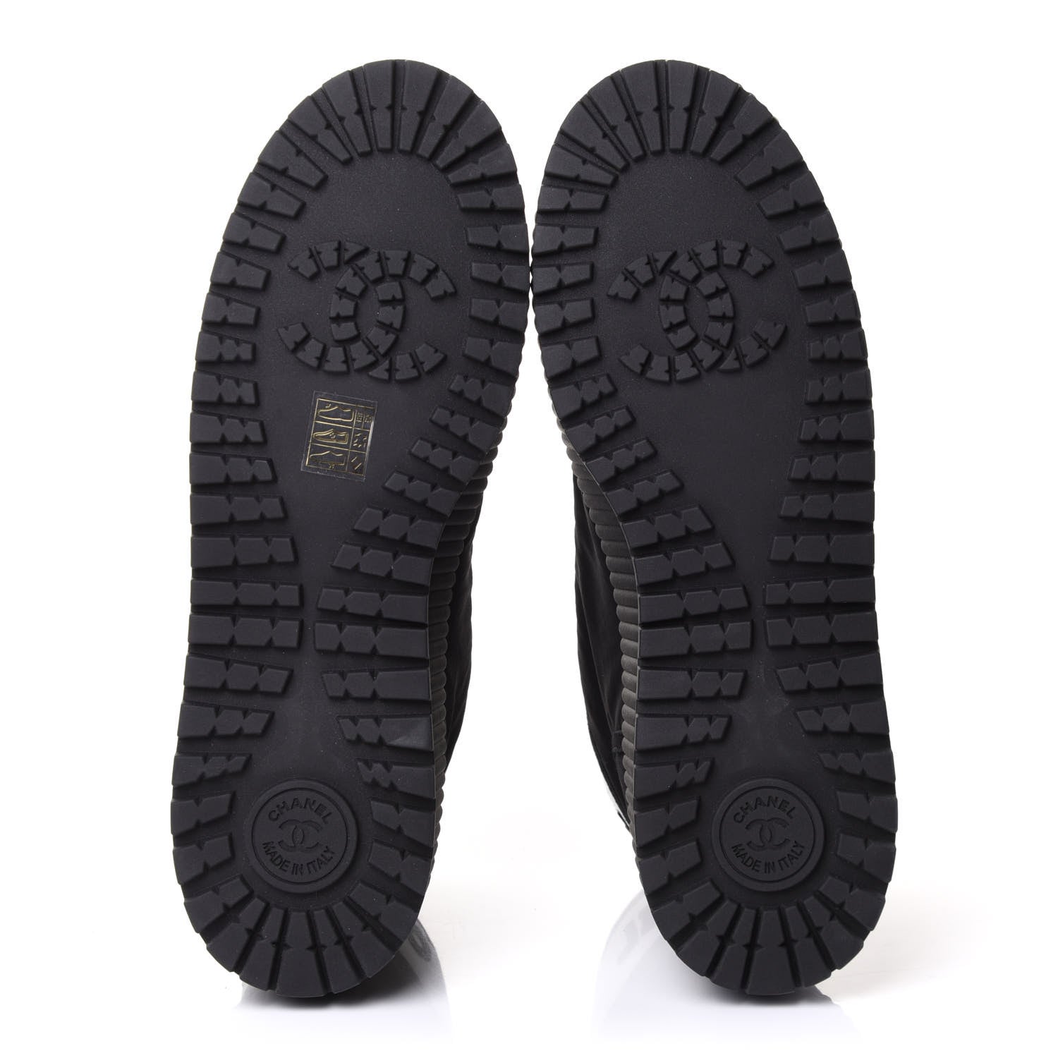 Chanel Fabric Suede Kidskin Grosgrain Lace Up Cap Toe Sneakers 42 Black White 7 of 11