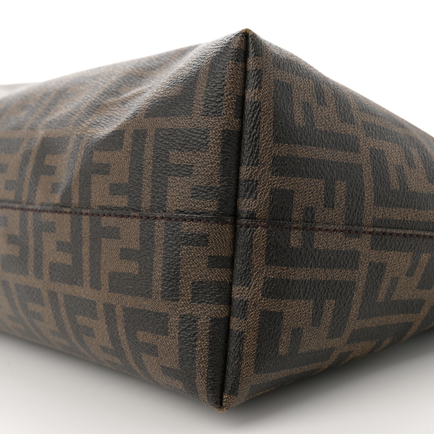 Fendi Zucca Spalmati Medium Roll Tote Tobacco Pavone 10 of 12