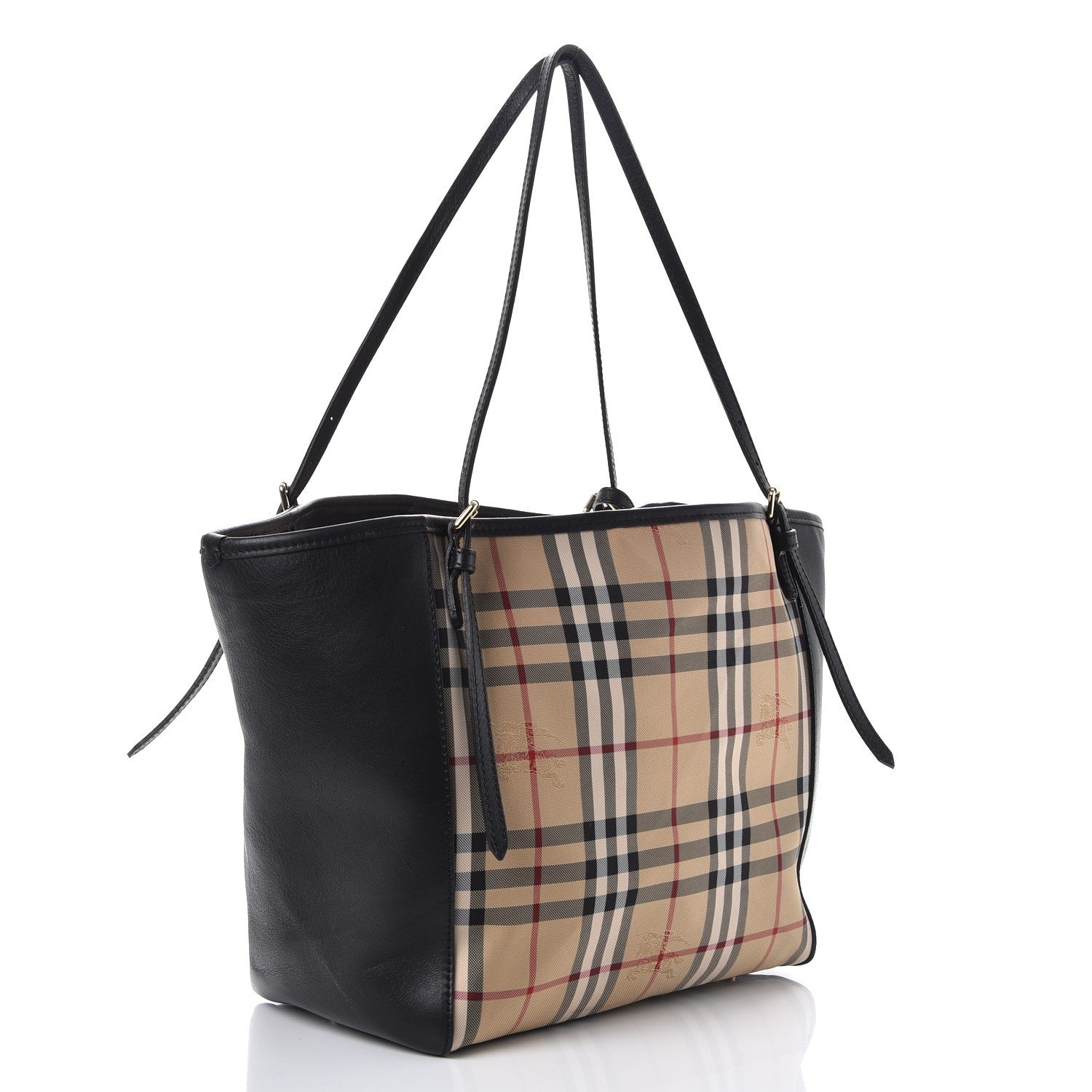 Burberry Horseferry Check Small Canterbury Tote Honey Black 3 of 6
