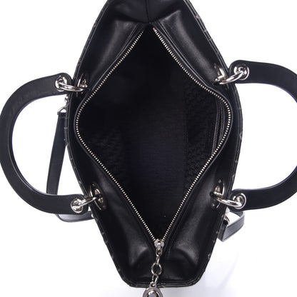 Christian Dior Lambskin Stitched Large Lady Dior Black 6 of 10