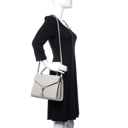 Saint Laurent Grain de Poudre Medium Classic Monogram Cassandra Top Handle Granite 2 of 9
