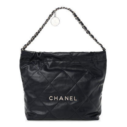 Chanel Shiny Calfskin Quilted Chanel 22 Navy 1 of 11