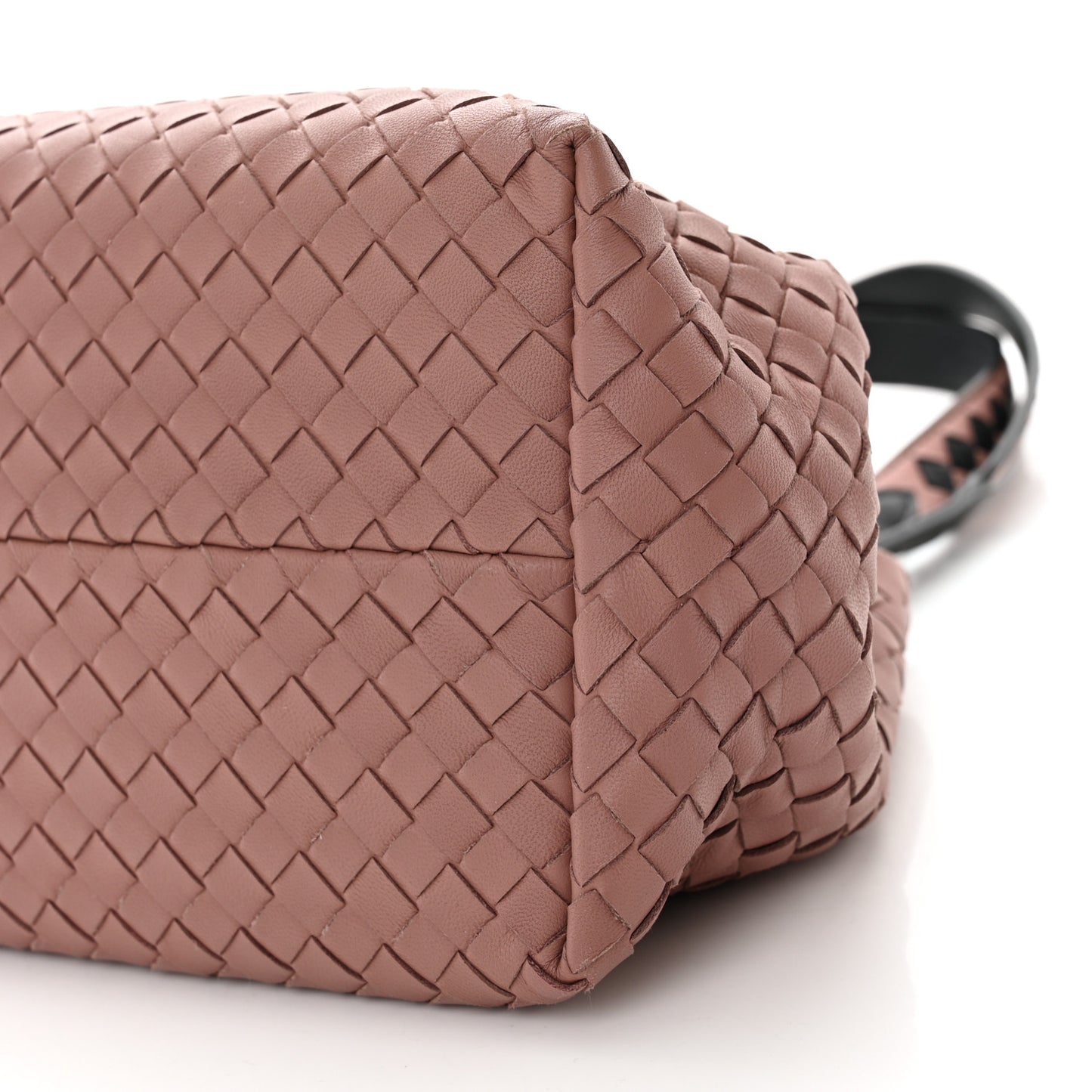 Nappa Intrecciato Mini Cesta Tote Deco Rose Black