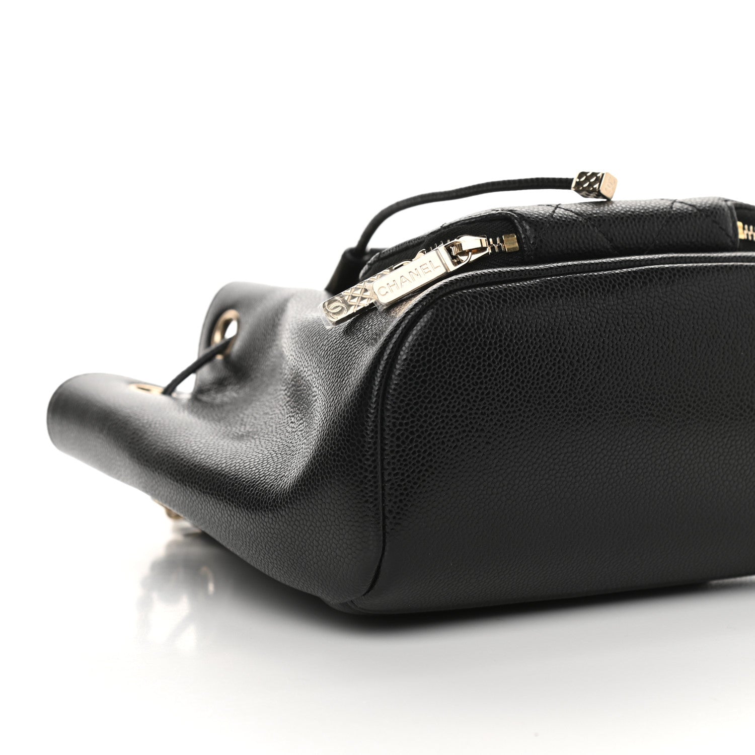 Chanel Caviar Quilted CC Pocket Bucket Bag Black 8 of 9